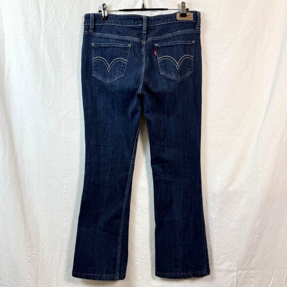 Levis 518 Jeans Womens JRs Sz 9 29x32 Superlow Bootcut Dark Wash Stretch Denim - Picture 4 of 10